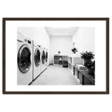 Minimalist Black and White Laundry Room Art, Washing Machine Photography thumbnail