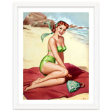 Smiling Pinup Sexy Girl On The Beach thumbnail