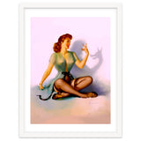 Sexy Pinup Making A Big Bad Wolf Shadow On The Wall thumbnail