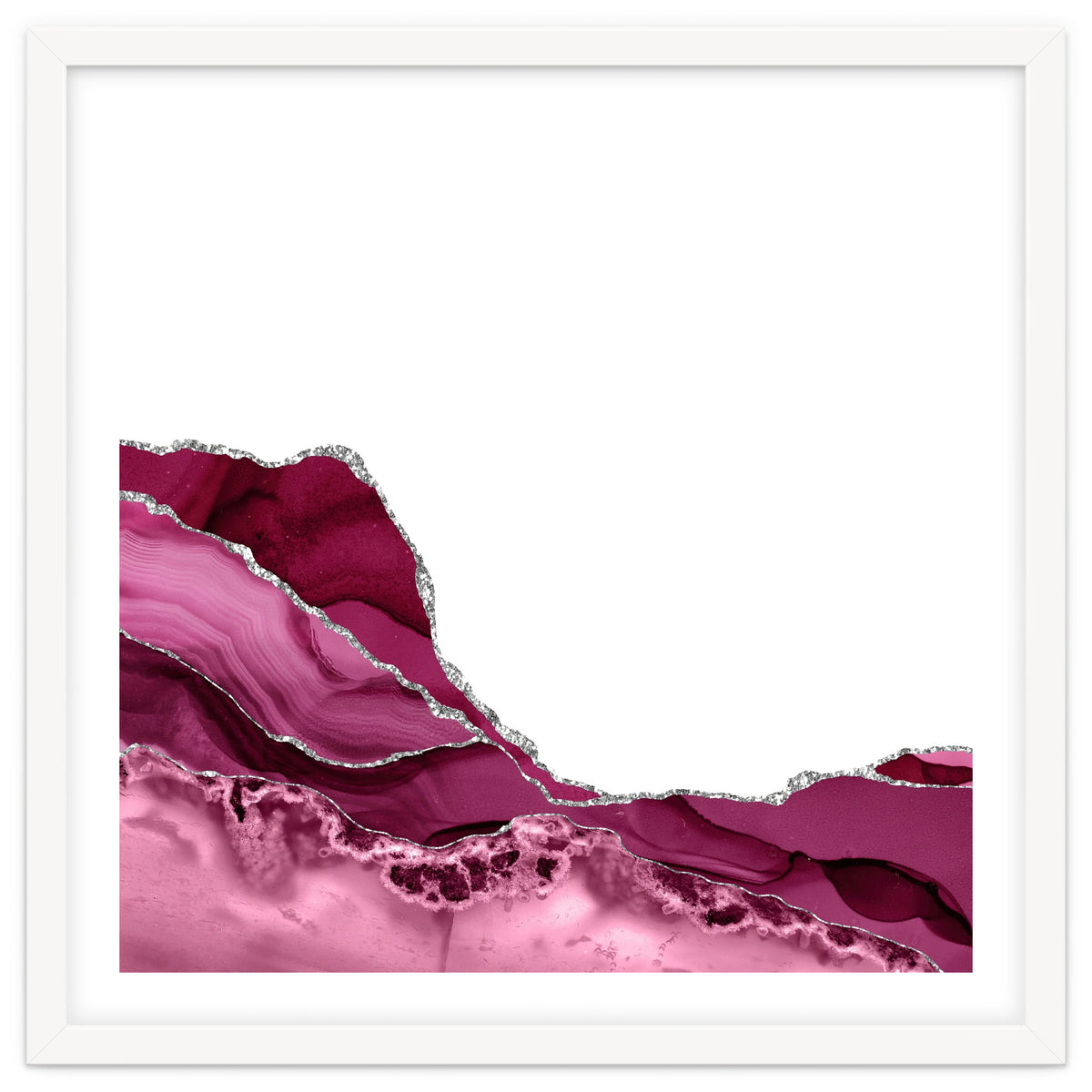 Burgundy & Silver Agate Texture 09