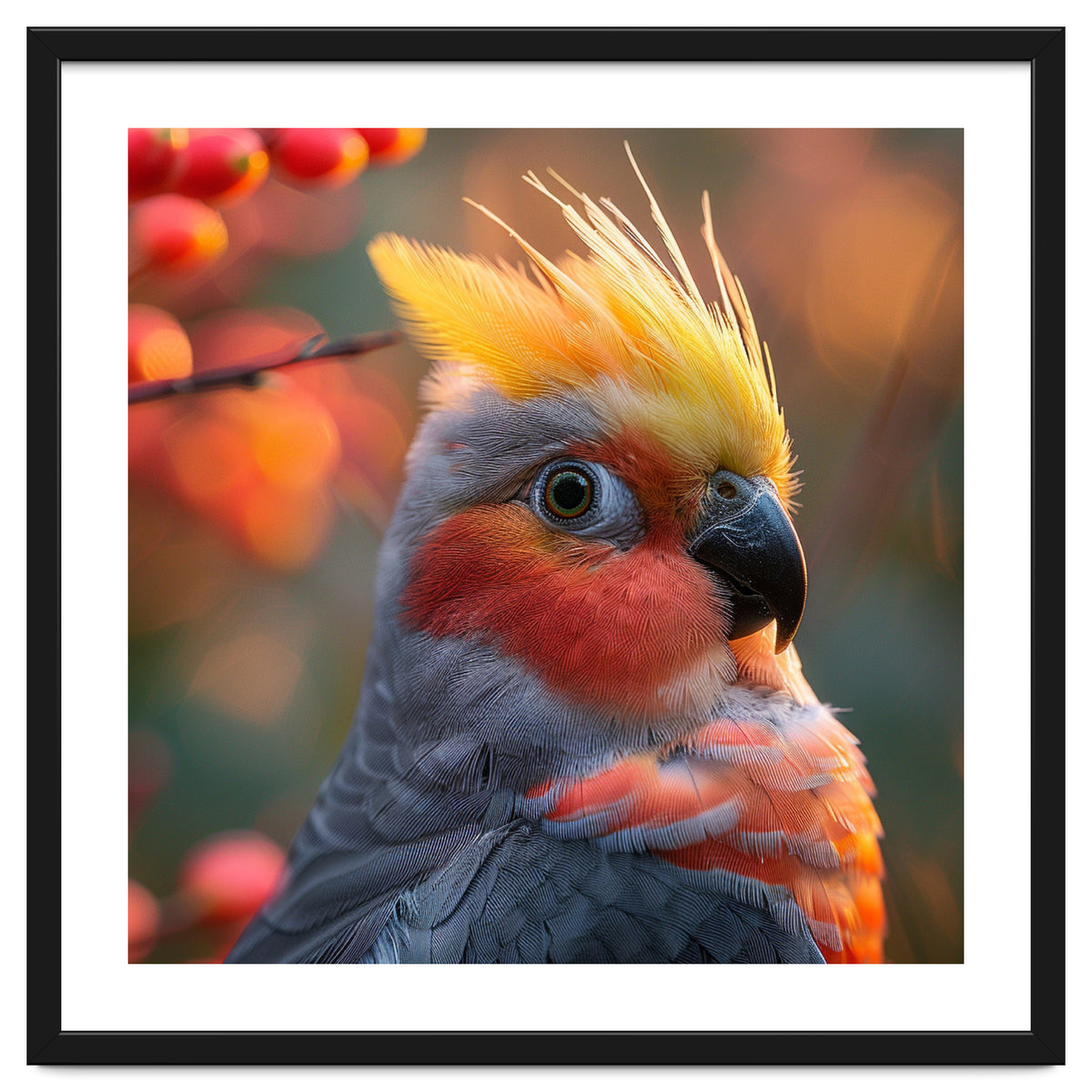 Close Up Portrait Of A Cockatiel Bird