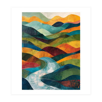 Abstract Rolling Hills Landscape (Print Only)