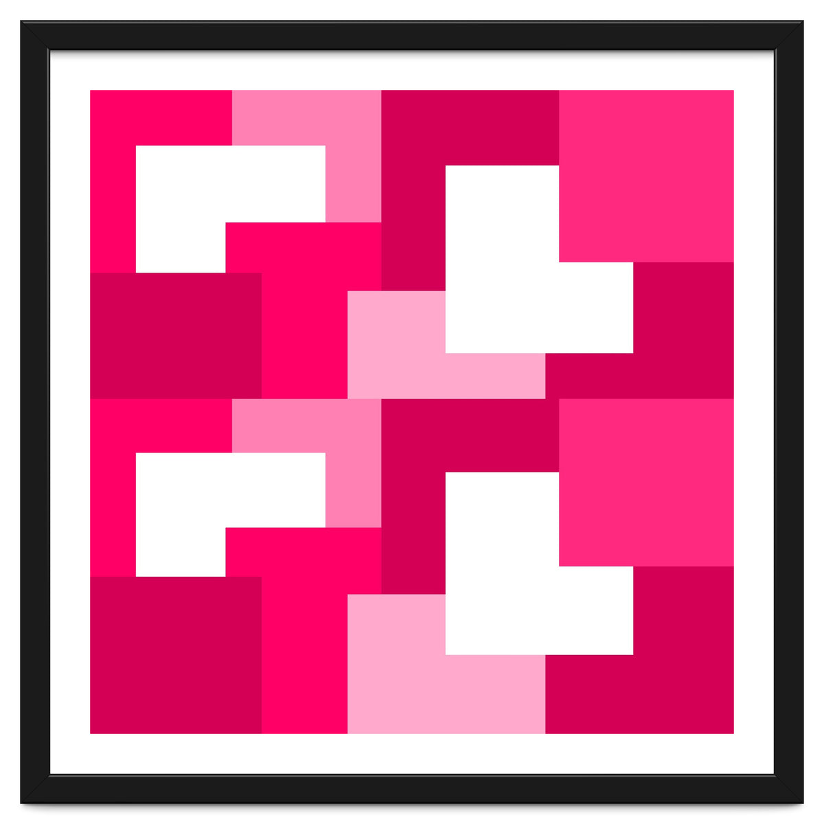 Pink Abstract Square Tiles