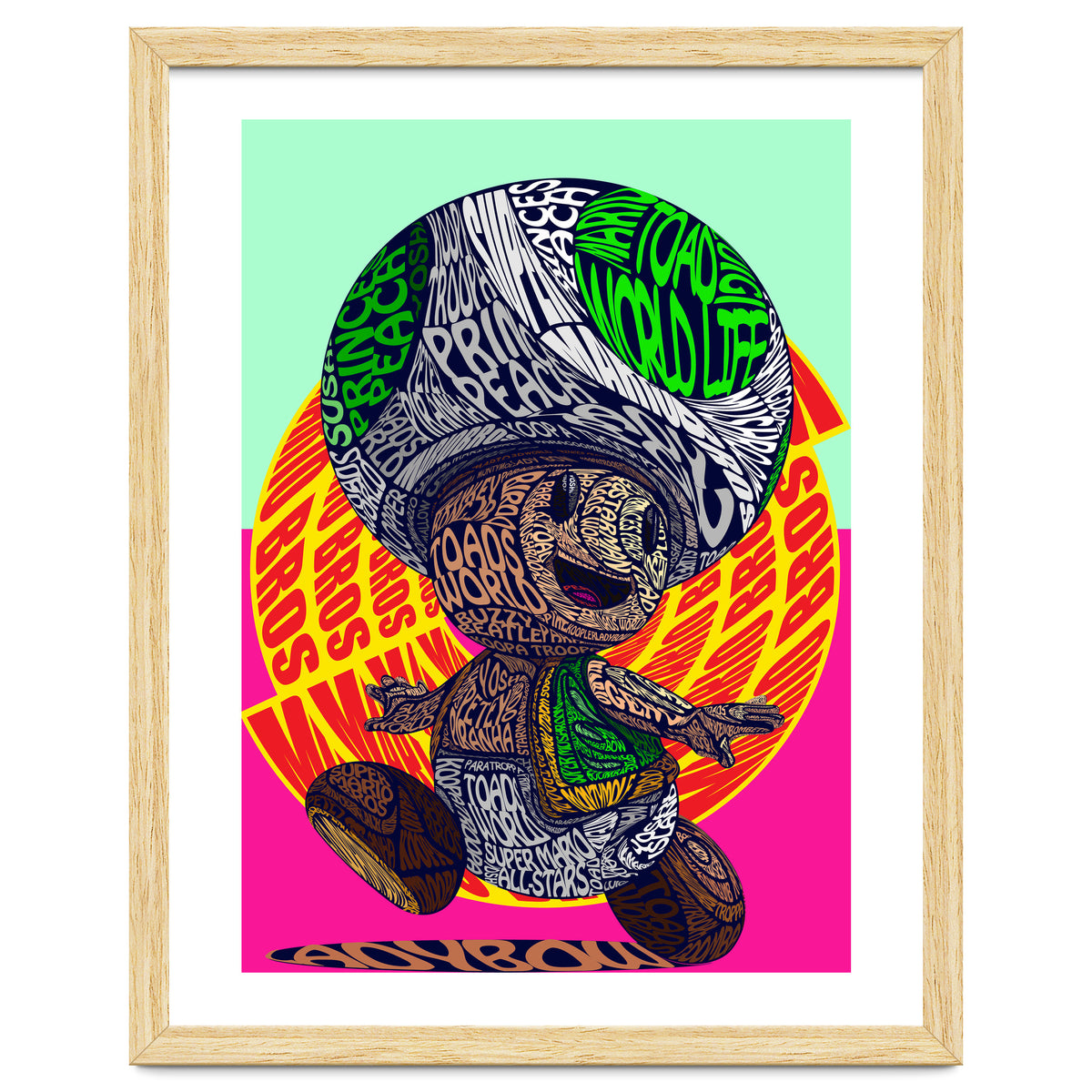 Toad Mushroom Cartoon Pop Art
