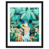 Backyard | Jungle Tropical Nature Painting | Botanical Plant Lady Banana Tree Garden Watercolor thumbnail