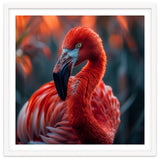 Vibrant Flamingo Close Up Portrait Outdoor Nature thumbnail