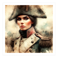 Napoleonic Officer Woman Portrait (Print Only)