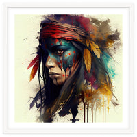 Powerful American Native Warrior Woman #3