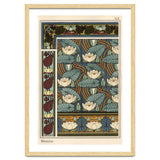 The water lily, Nelumbo lutea, in wallpaper and tile patterns. Lithograph by Verneuil. thumbnail