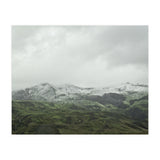 Snow-covered green mountains - Iceland (Print Only) thumbnail