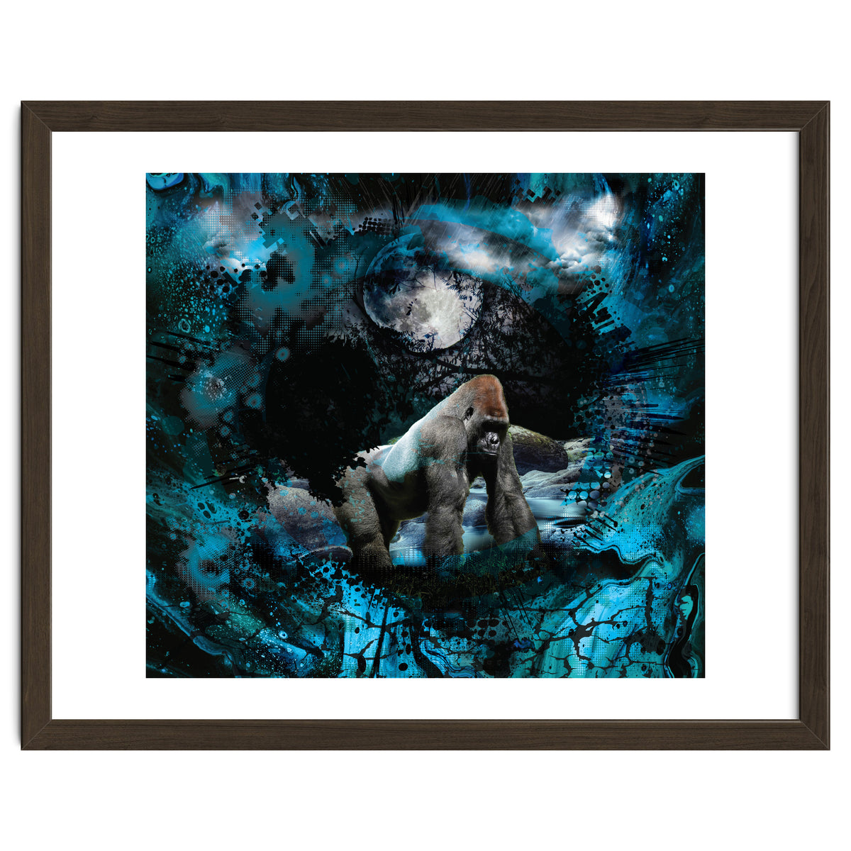 Gorilla Blue Moon Forest Scenic