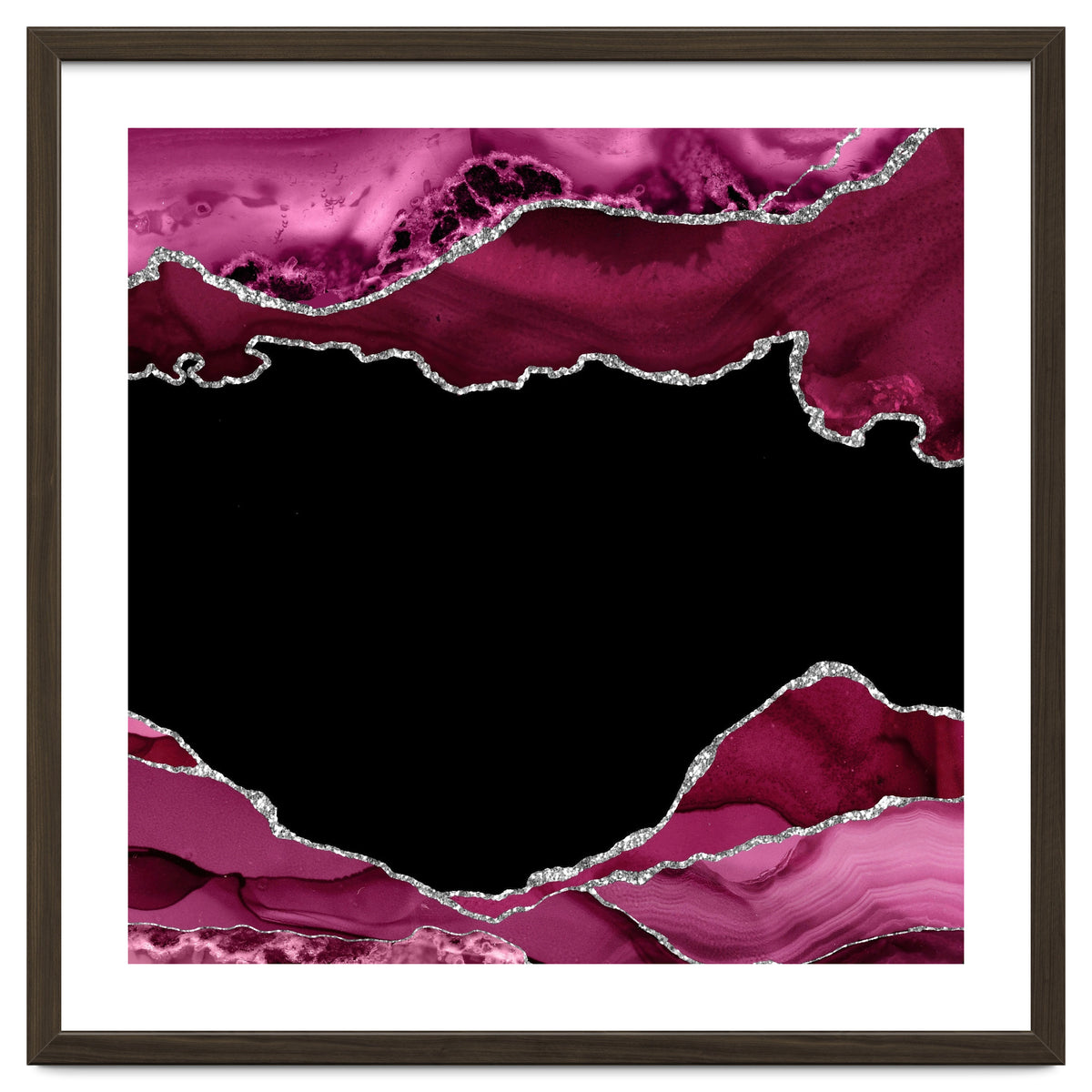 Burgundy & Silver Agate Texture 04