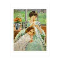 Young mother sewing, 1901 Canvas,92,4 x 73,7 cm. (Print Only)