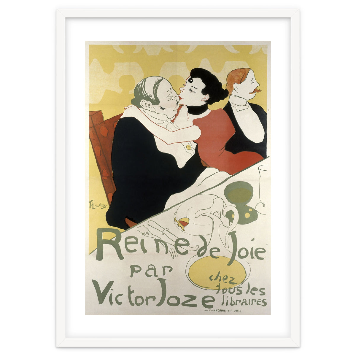 Henri de Toulouse-Lautrec: Poster for the novel Reine de joie, moeurs du demi-monde by Victor Joze.