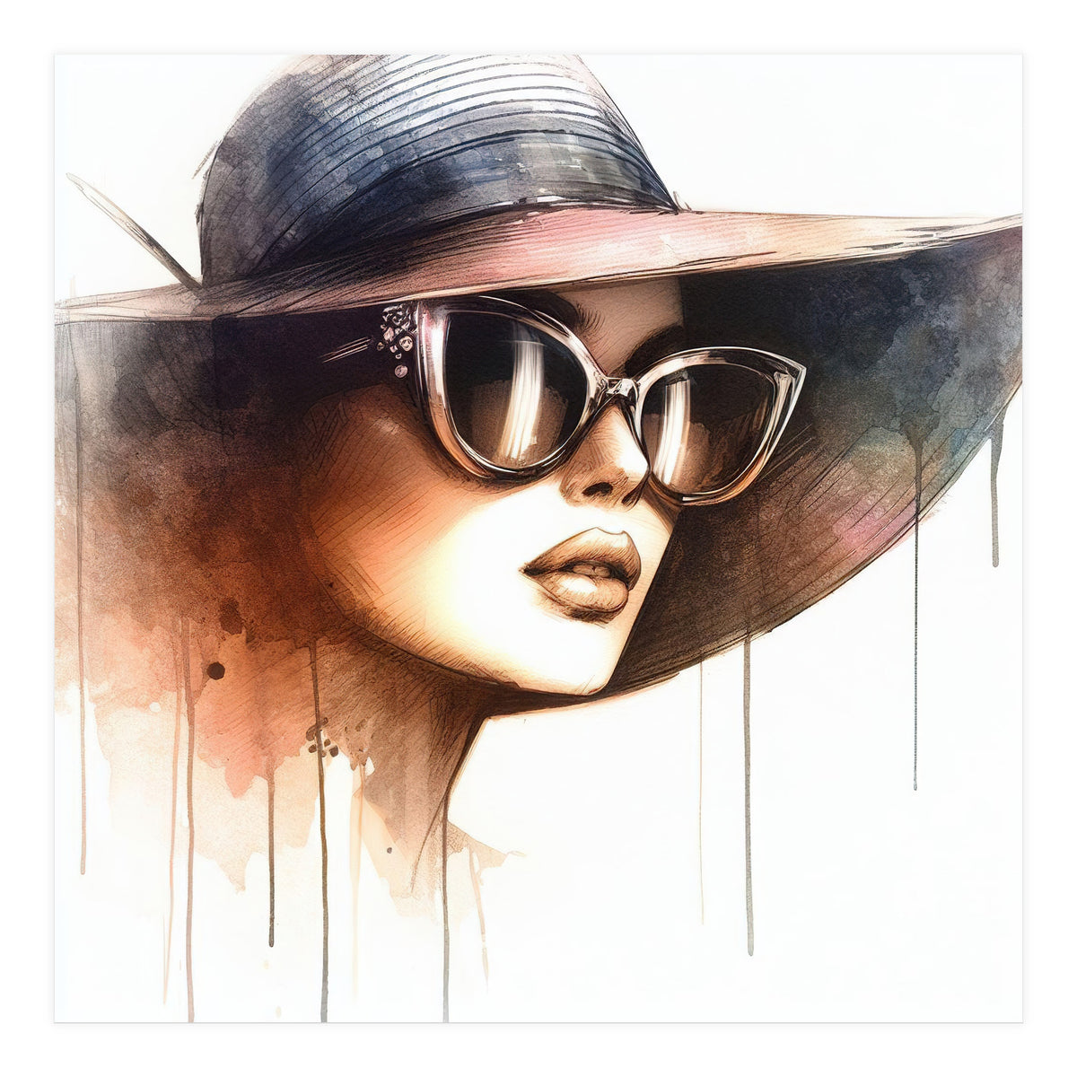 Watercolor Elegant Woman #2 (Print Only)