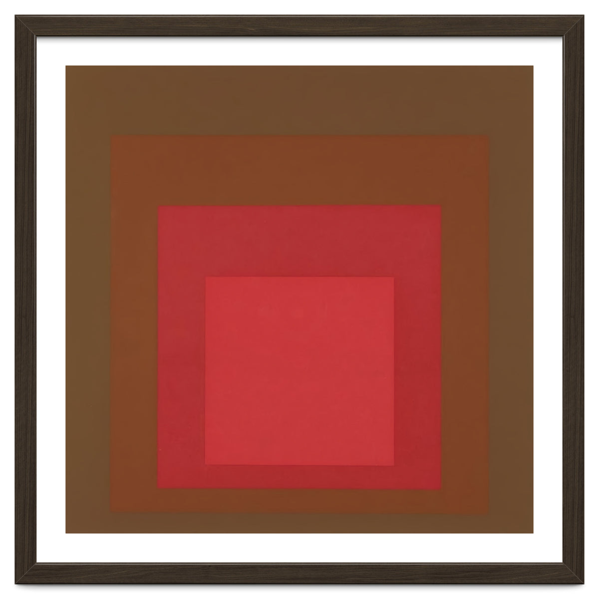 JOSEF ALBERS - HOMAGE TO THE SQUARE, RED, BROWN