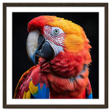 Scarlet Macaw Parrot Close Up Portrait Vivid Colors thumbnail