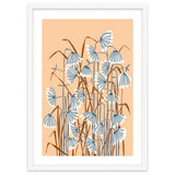 Linocut Flower Meadow Peach Fuzz thumbnail