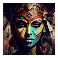Midnight Warrior Woman Portrait (Print Only)