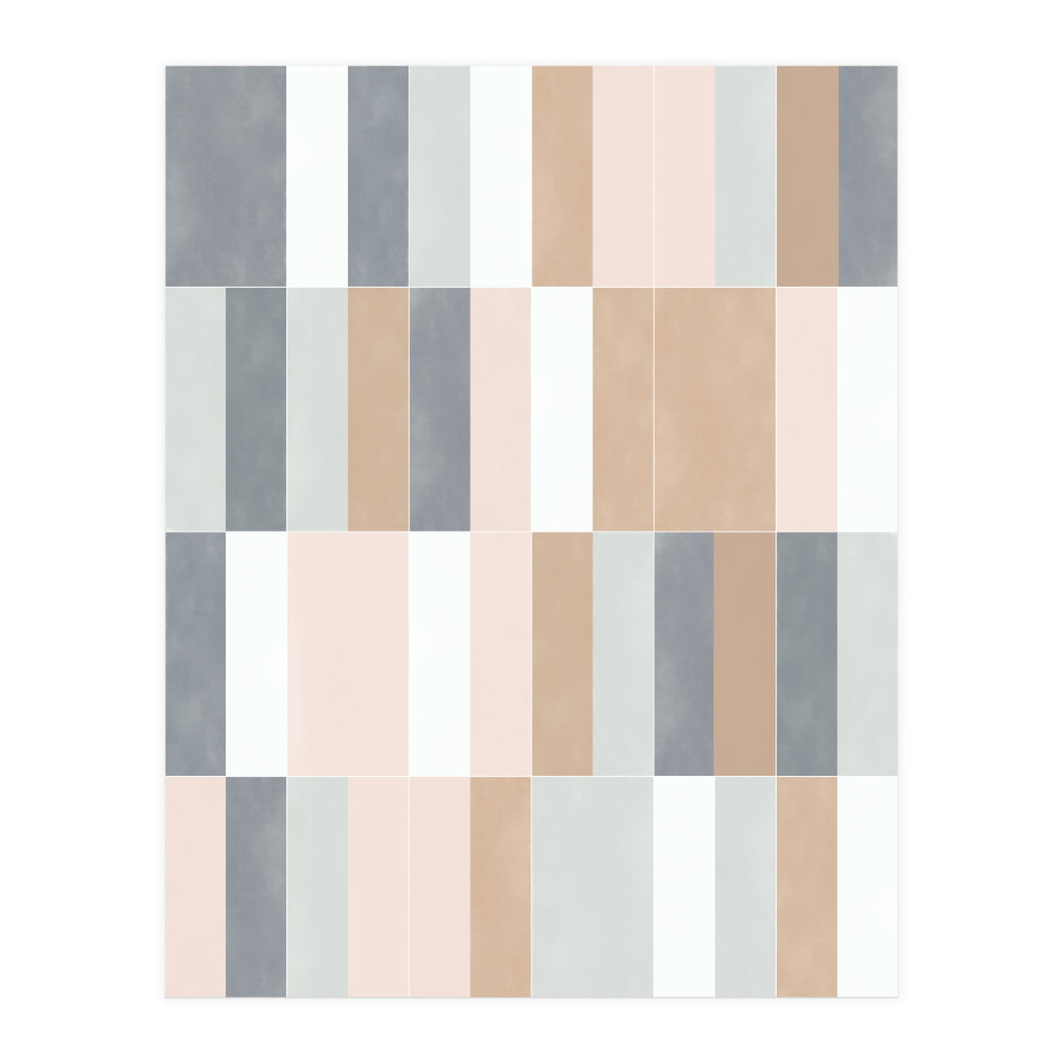 Muted Pastel Tiles 02 (Print Only)