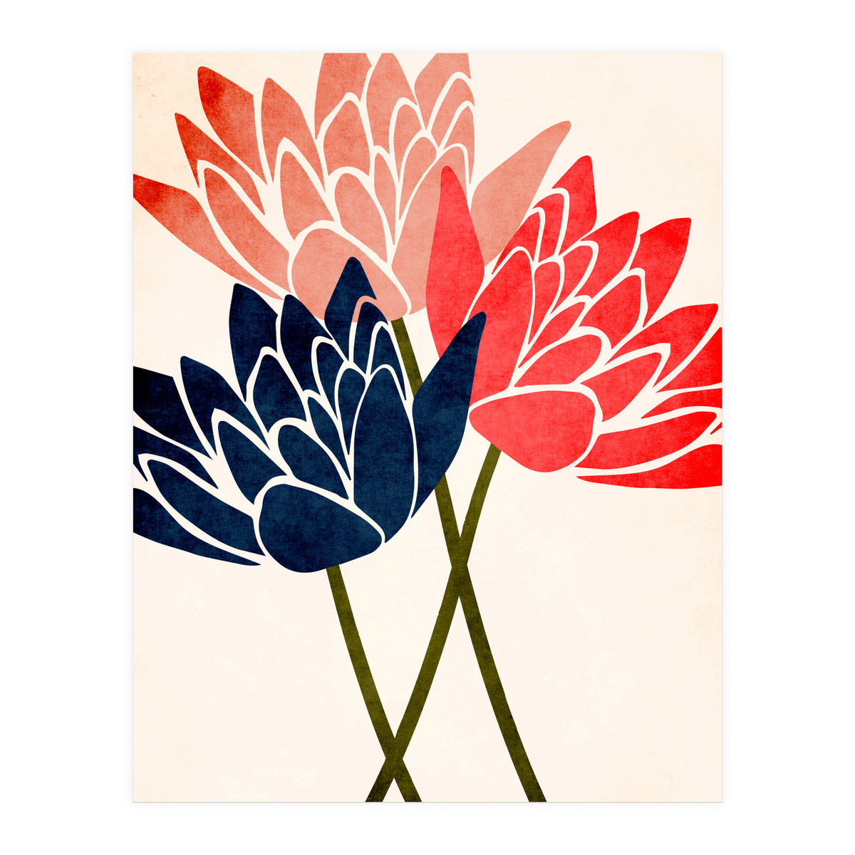 Three Blossoms (Print Only)