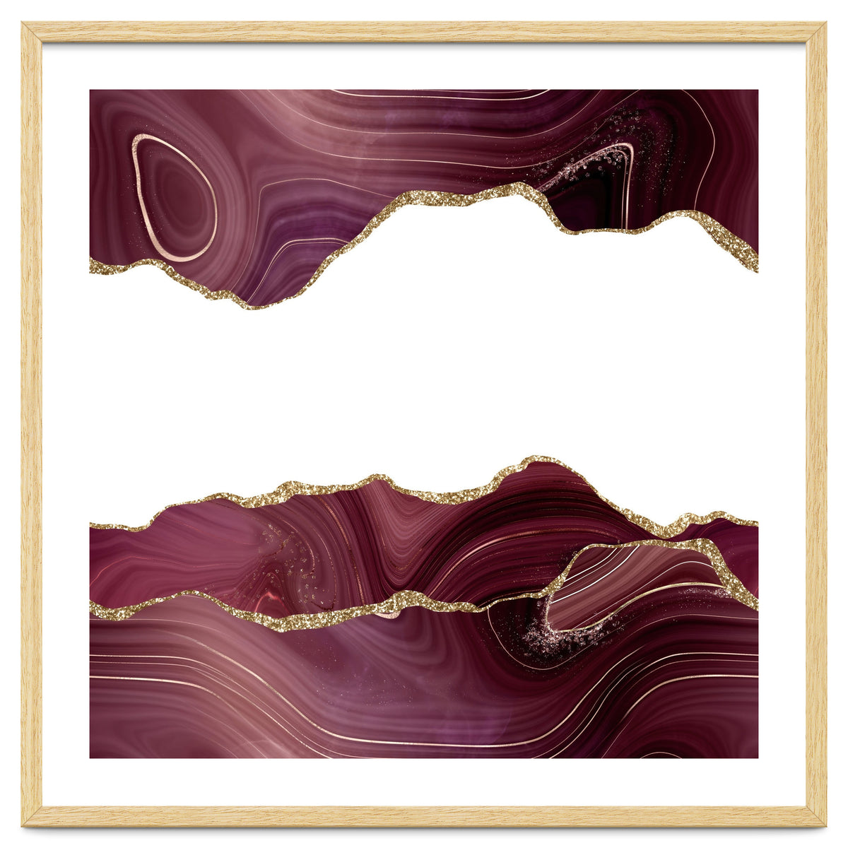 Burgundy & Gold Glitter Agate Texture 07