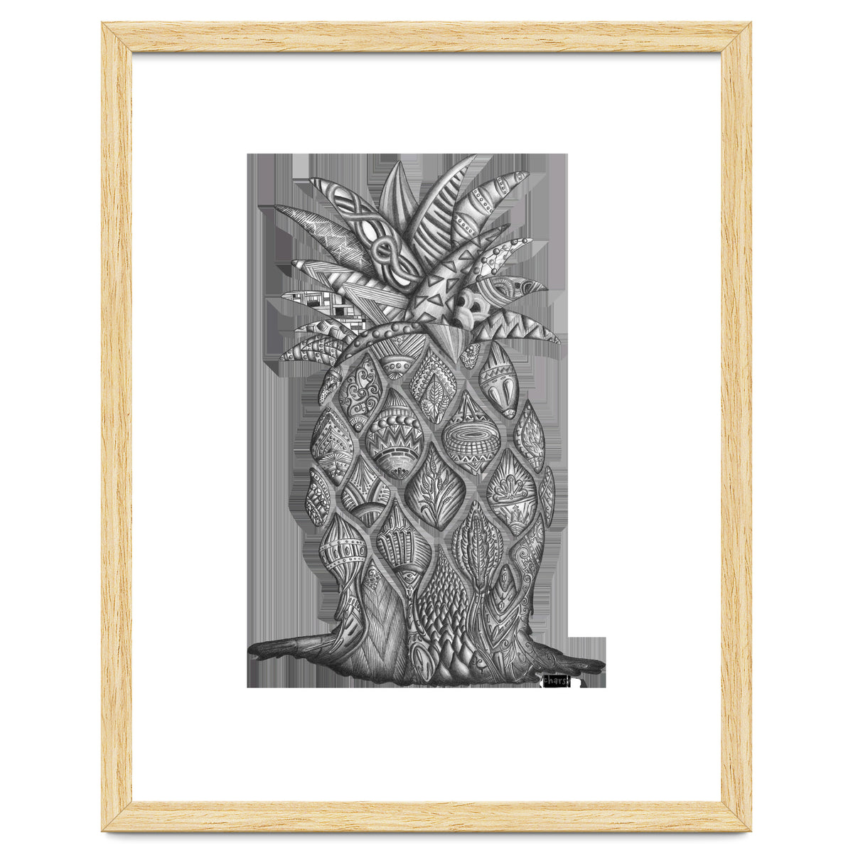 Surreal melting pineapple by Charsy