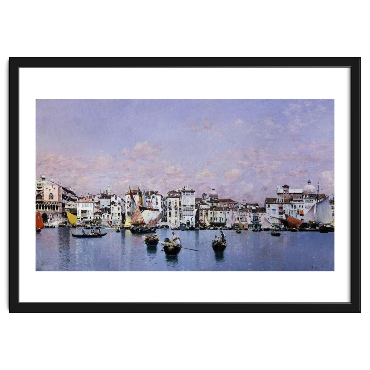 'La riva degli Schiavoni en Venecia', 1873, Oil on canvas, 42 cm x 72 cm.