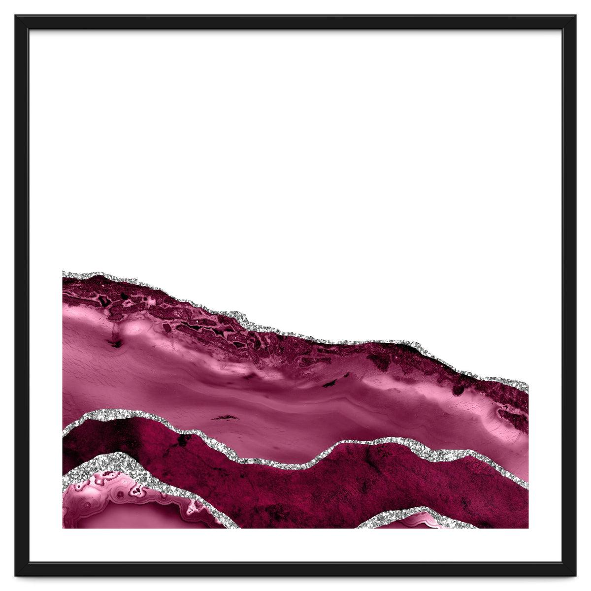 Burgundy & Silver Agate Texture 10