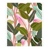 Color Paradise, Tropical Colorful Modern Bohemian Illustration, Eclectic Botanical Plant (Print Only) thumbnail