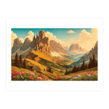 Vintage Dolomites Poster, Italy (Print Only) thumbnail