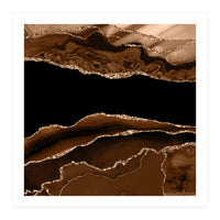 Brown & Gold Agate Texture 11 (Print Only)
