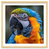 Close Up Portrait Of A Blue And Gold Macaw Parrot thumbnail