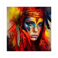 Powerful American Native Woman #1 (Print Only)