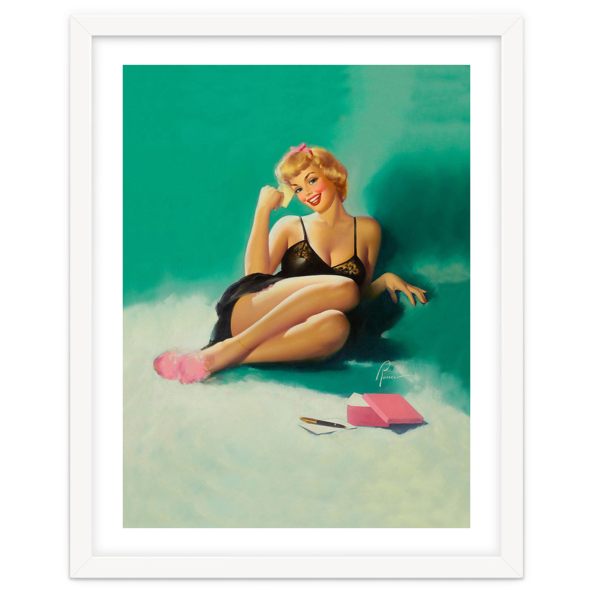 Sexy Pinup Girl With Phone Number For You