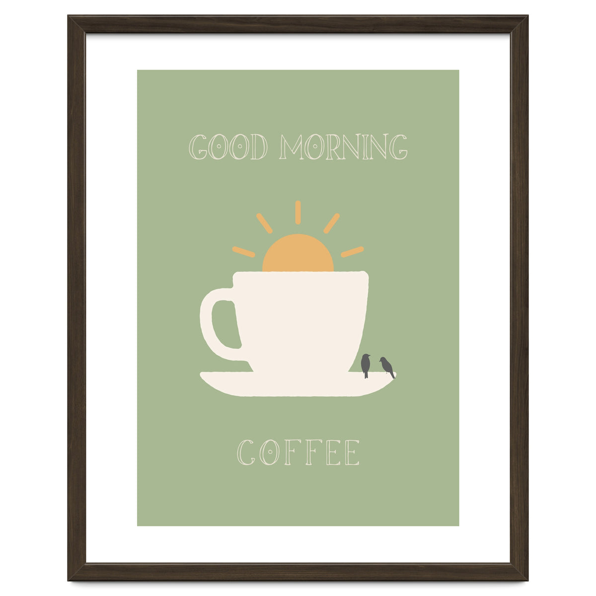 GOOD MORNING COFFEE with birds