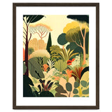 Pastel Garden, Botanical Nature Plants Jungle, Bohemian Eclectic Forest Illustration thumbnail