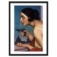THE WOMAN OF THE GUN 1925-POSTER FOR THE SPANISH UNION OF EXPLOSIVES.