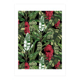 Banano Leaves Dark Jungle Red (Print Only) thumbnail