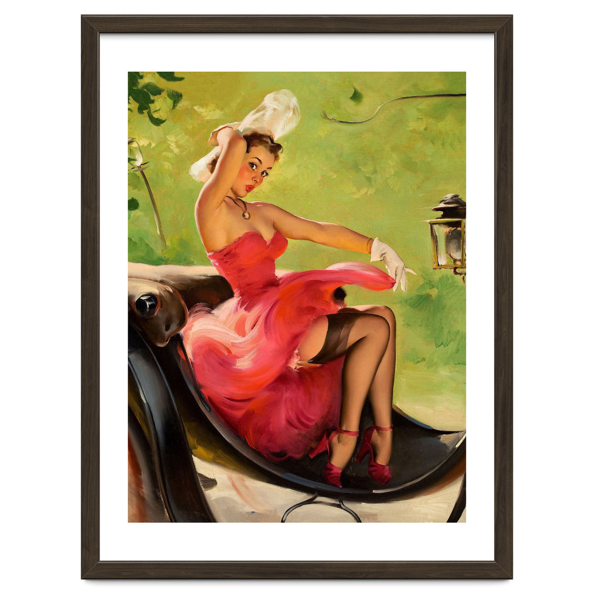 Pinup Girl On A Chariot Fast Ride