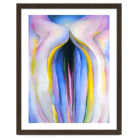 Georgia O’Keeffe – Grey Line with Black, Blue and Yellow (1923) | Elegant Abstract Modernist Composition with Bold Color Contrast