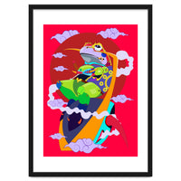 Knight Frog Pop Art Illustration