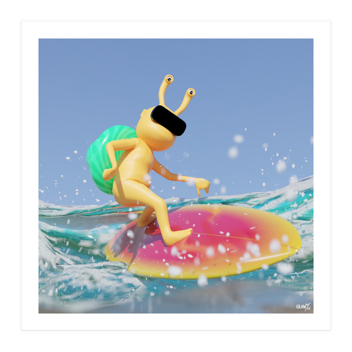 Surfing - angle #2 (Lwuba 043 Salt Proof Surfing 02) (Print Only)