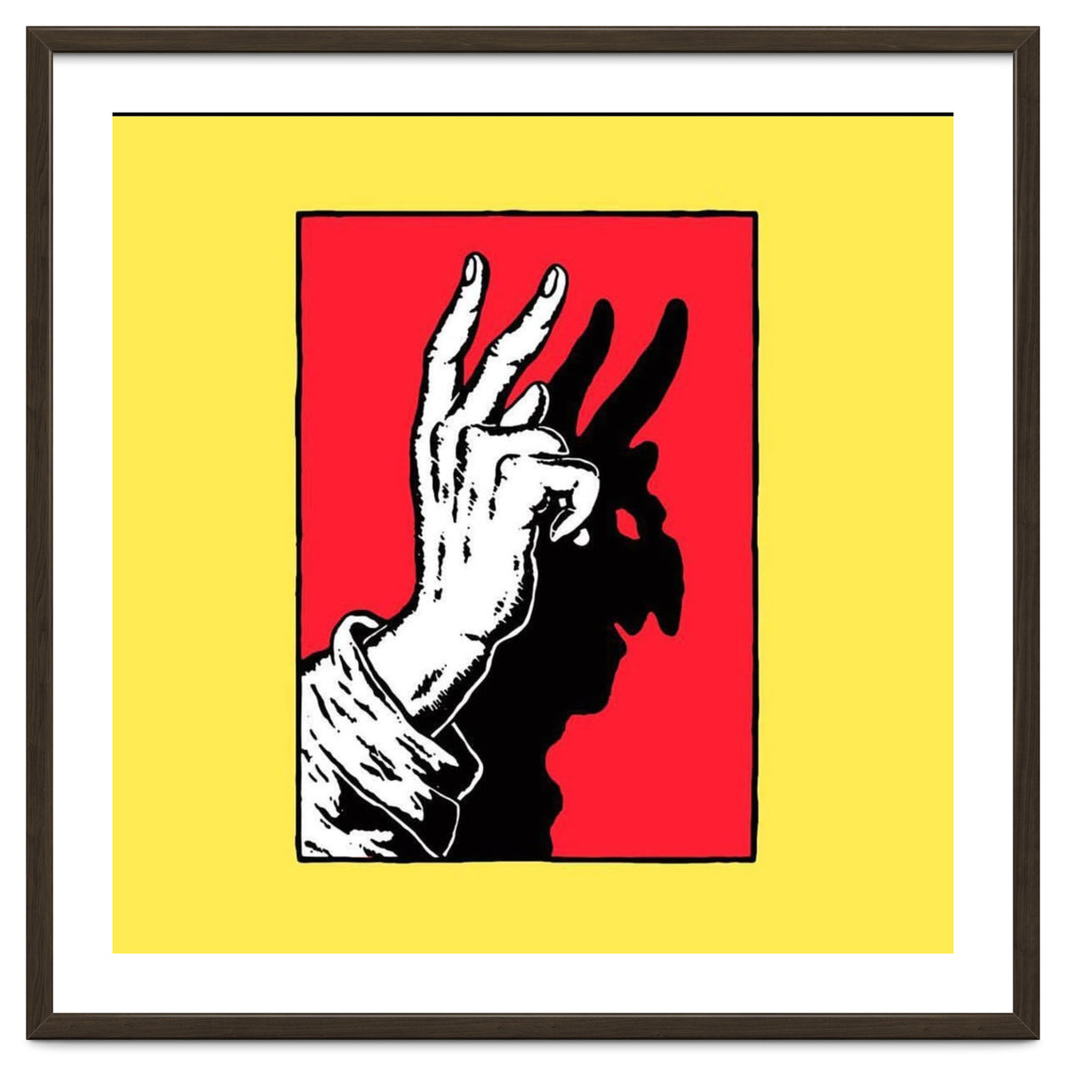 Hand Shadow Art – Peace & Freedom Illustration