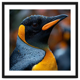 King Penguin With Water Droplets In Rain thumbnail