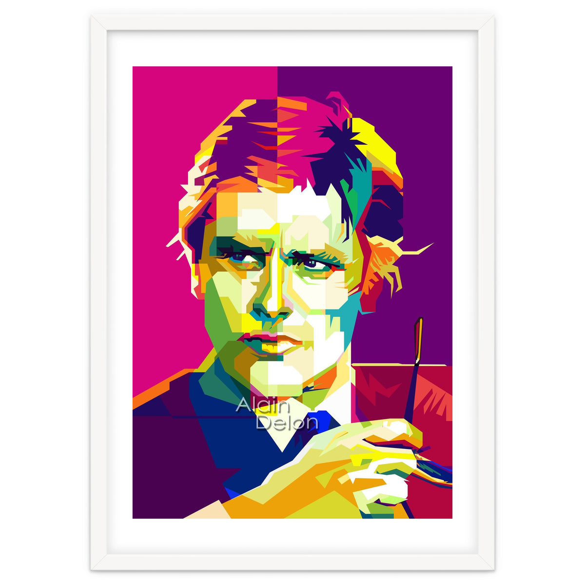 Alain Delon Retro Art WPAP