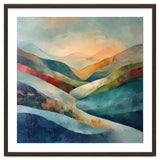 Abstract Mountain Landscape Painting with Textured Rolling Hills thumbnail