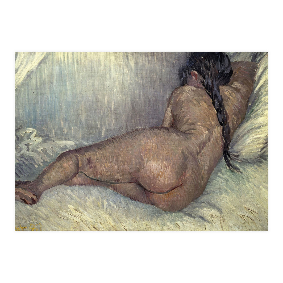 Dutch school. Naked woman. 1887. Oil on canvas (38 x 61 cm). Paris, private collection. (Print Only)