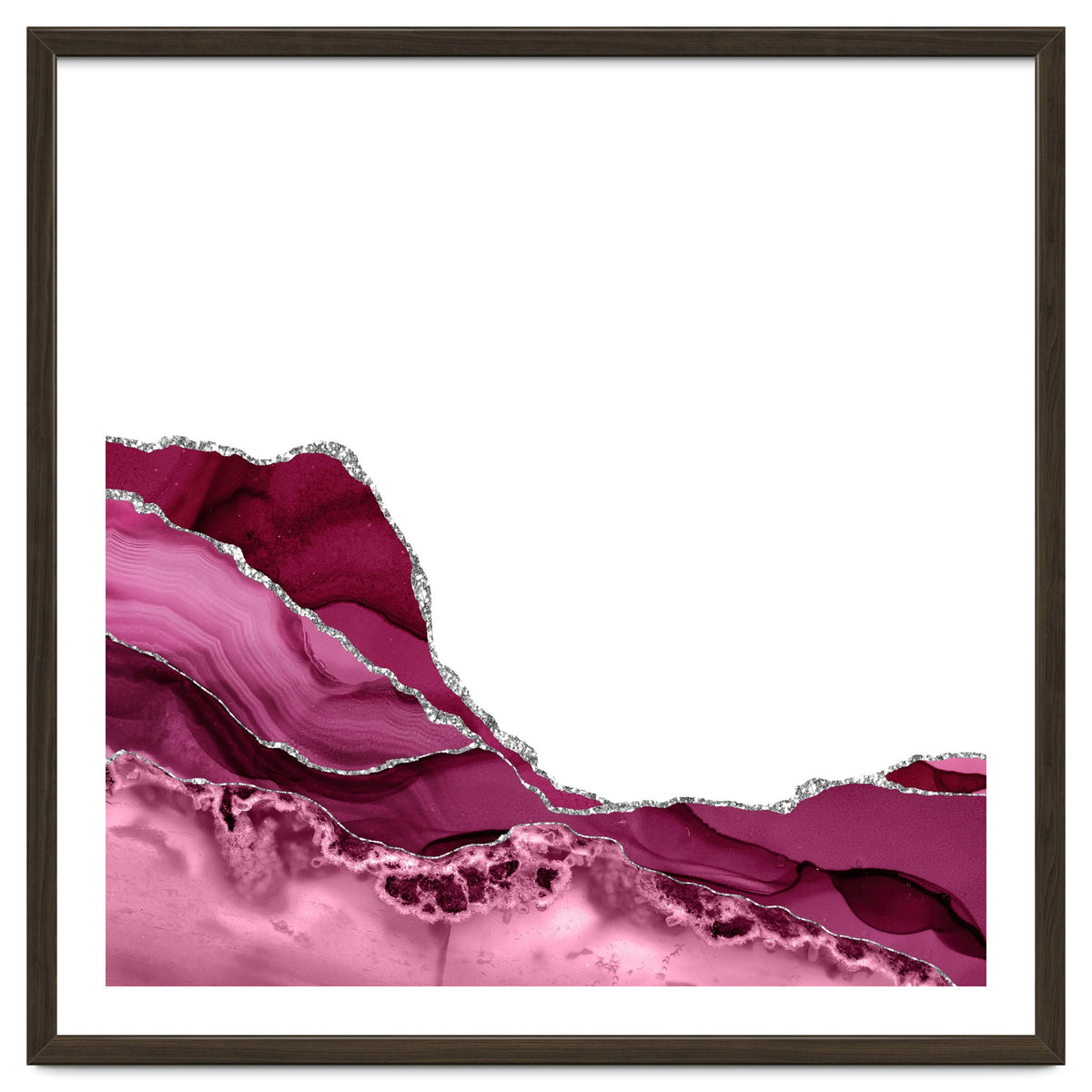 Burgundy & Silver Agate Texture 09
