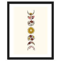Floral Phases Of The Moon